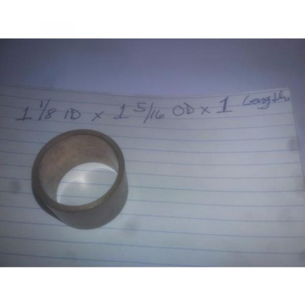 Oilite Bronze Bushing 1 1/8 ID x 1 5/16 OD x 1 Length Plain Sleeve #2 image