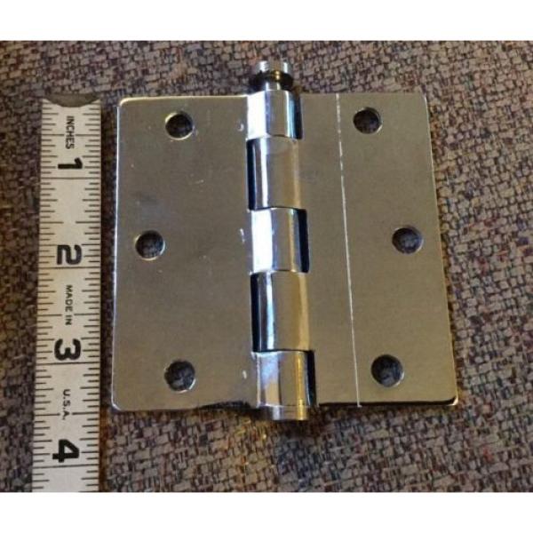 HAGER Chrome Hinge Plain Bearing Square Corner 3-1/2&#034; x 3-1/2&#034; #1 image