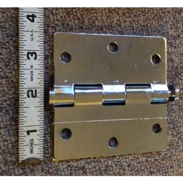 HAGER Chrome Hinge Plain Bearing Square Corner 3-1/2&#034; x 3-1/2&#034; #2 image