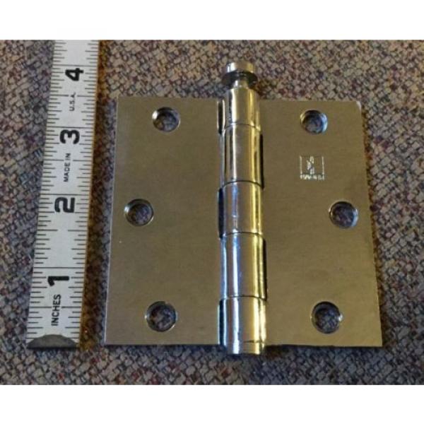 HAGER Chrome Hinge Plain Bearing Square Corner 3-1/2&#034; x 3-1/2&#034; #3 image