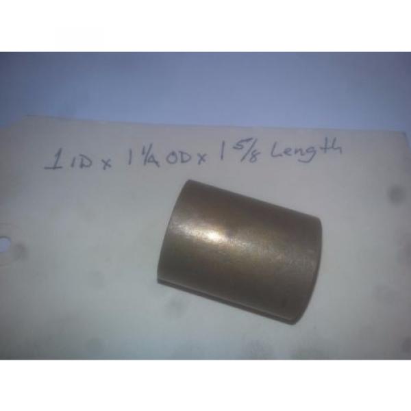 Oilite Bronze Bushing 1 ID x 1 1/4 OD x 1 5/8 Length Plain Sleeve #1 image