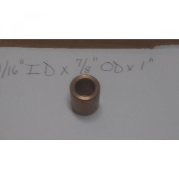 Lot of 2 Oilite Bronze Bushing 9/16 ID x 7/8 OD x 1 Length Plain Sleeve #3 image