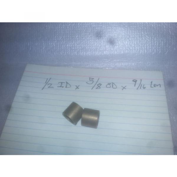 Lot of 2 Oilite Bronze Bushing 1/2 ID x 5/8 OD x 9/16 Length Plain Sleeve #3 image