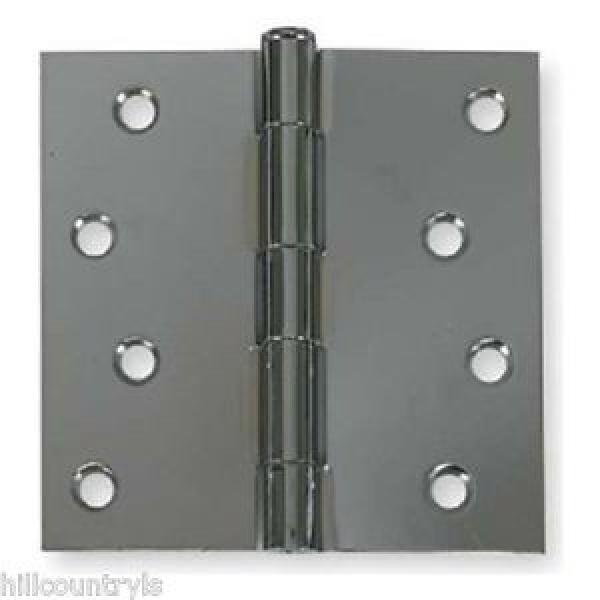 1WAF1 Battalion Door Hinges, Full Mortise, Plain Bearing - 4&#034;X4&#034; - 2 PK- Chrome #1 image