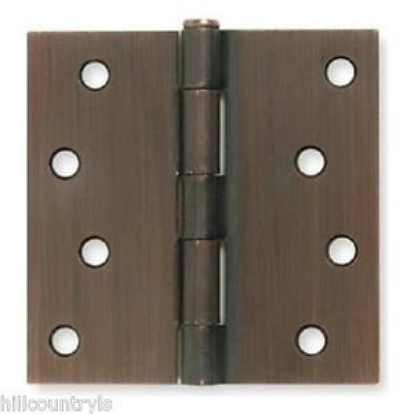 1WAD1-Battalion Door Hinges, Full Mortise, Plain Bearing - 4&#034;X4&#034; - 2 PK- Bras #1 image