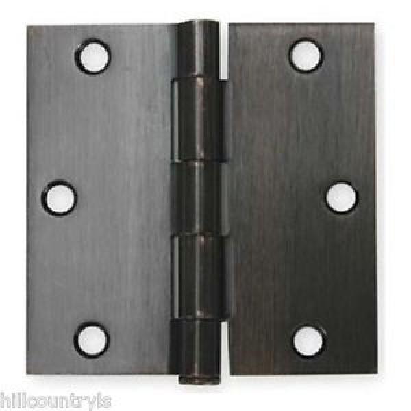 1VZX3 BATTALION Door Hinges, Full Mortise, Plain Bearing -3.5&#034;X3.5&#034; -2 Pk-Bronze #1 image