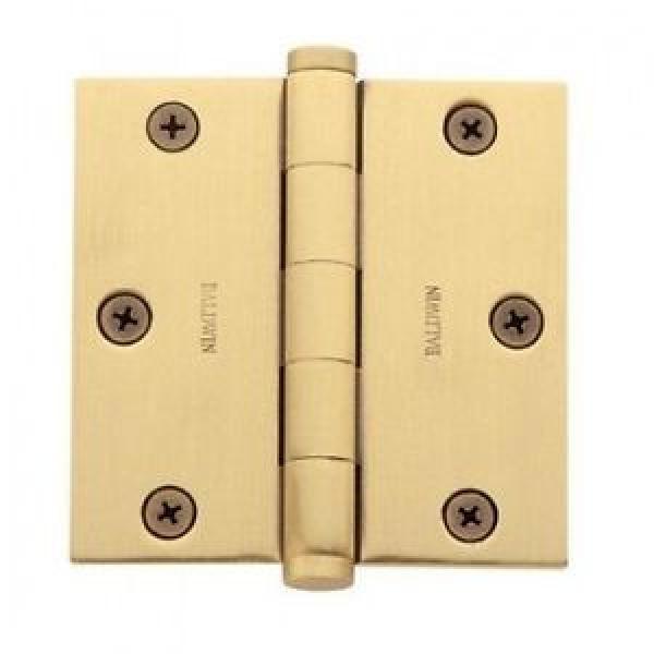 Baldwin 1035.I Plain Bearing Mortise Hinge Door Hinge 3 1/2 x 3 1/2 ;Satin Brass #1 image