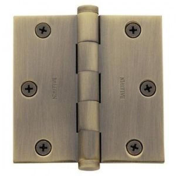 Baldwin 1035.I Plain Bearing Mortise Hinge Door Hinge 3 1/2 x 3 1/2 ;Satin Brass #1 image