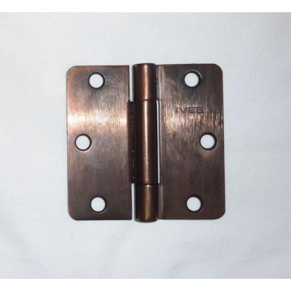 3 Ives 3PB1 3.5&#034; x 3.5&#034; 3 Knuckle Plain Bearing Full Mortise Hinges DARK BRONZE #2 image