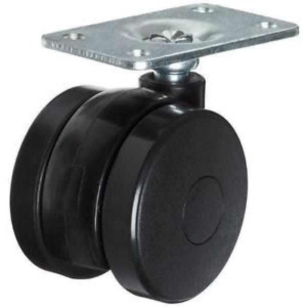 E.R. Wagner Plate Caster, Hooded Twin Swivel, Nylon Wheel, Plain Bearing, 90 lbs #1 image