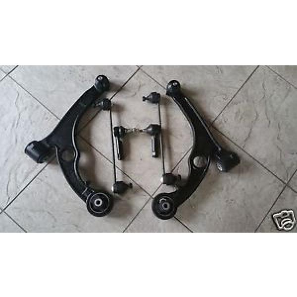 FIAT STILO (01-04) TWO FRONT WISHBONES ARMS+2 LINKS+2 TRACK ROD ENDS  NEW #1 image