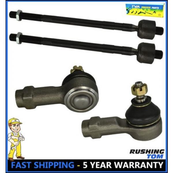 4 Pcs Kit Front Inner &amp; Outer Tie Rod Ends For Hyundai Elantra Tiburon Accent #1 image