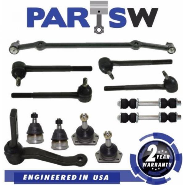 12Pc Suspension Kit Ball Joints Tie Rod Ends Center Link for Buick Chevy Pontiac #1 image