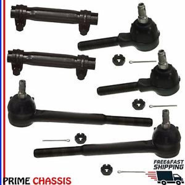 6 PC Kit Steering Parts Chevrolet BelAir 55-57 Tie Rod Ends Outer Inner  Sleeves #1 image