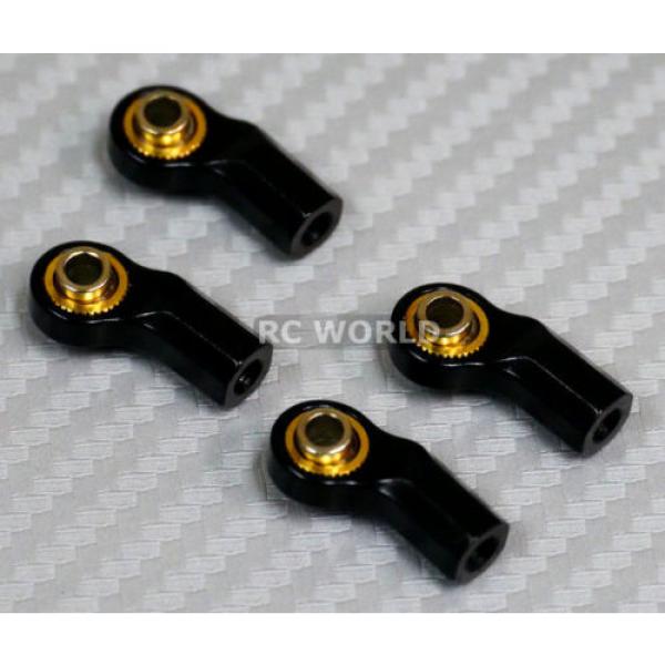 M3 METAL BENT Angled ROD ENDS For Aluminum Link Ends BLACK  (4PCS) #1 image