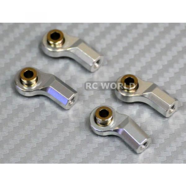 M3 METAL BENT Angled ROD ENDS For Aluminum Link Ends  Silver (4PCS) #1 image