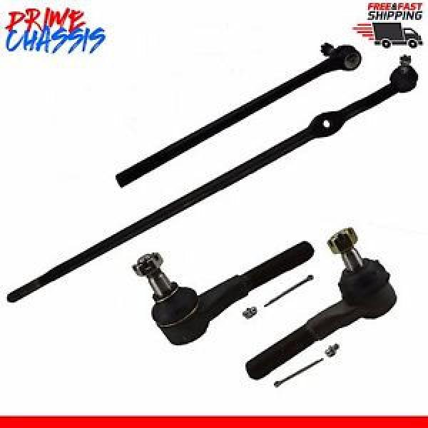 4 PC Kit Steering Parts F100 F250 F350 Bronco  Center Link Tie Rod Ends 80-96 #1 image