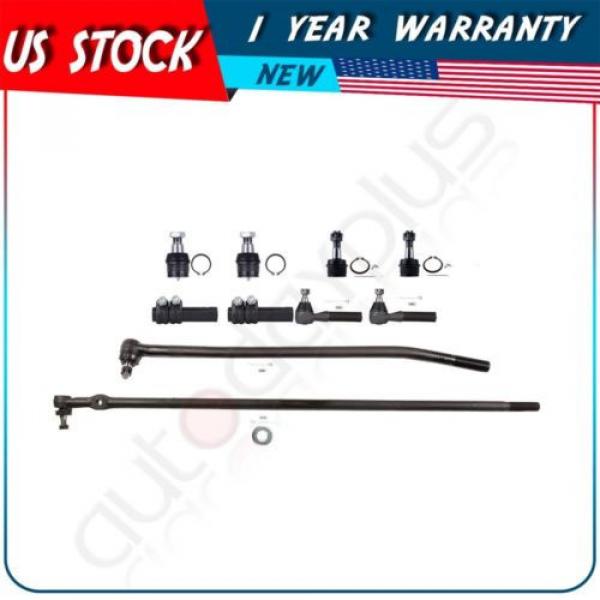 10 Pcs Suspension Ball Joint Tie Rod Ends for 1992-93-94-95-96-97 FORD F-350 4WD #1 image