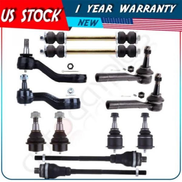 12X Front Tie Rod Ends Kit Suspension Parts for Chevrolet Silverado 1500 4WD #1 image