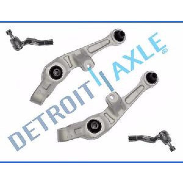 New 4pc: Front Lower Control Arms + Outer Tie Rod Links for Infiniti G35 - RWD #1 image