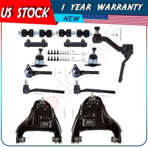 13 of Set Suspension for 1998-2003 GMC Sonoma 4WD Control Arm Tie Rod Ends #1 image