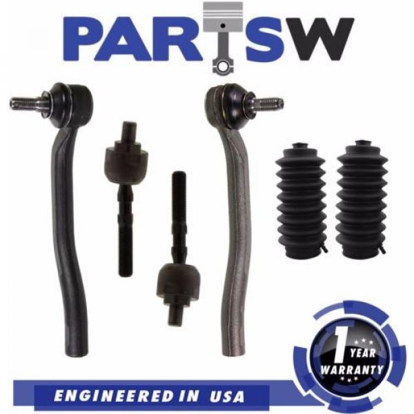 6Pc Suspension Kit for Honda Prelude 97- 01 Base Model Inner &amp; Outer Tie Rod End #1 image