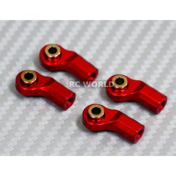 M3 METAL BENT Angled ROD ENDS For Aluminum Link Ends  RED  (4PCS) #1 image