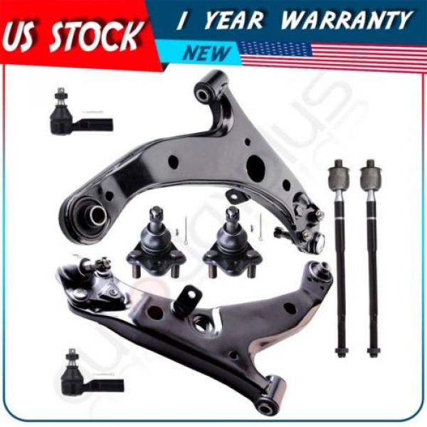 For 1996-2002 Toyota Corolla Suspension Control Arm Ball Joint Tie Rod End 8 Pcs #1 image