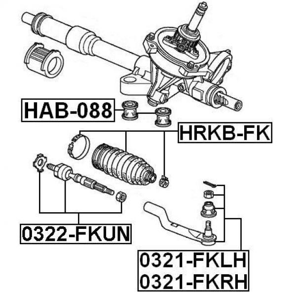 LEFT TIE ROD END - For Honda CIVIC FK 2006-2012 OEM 53560-SMG-003 #2 image