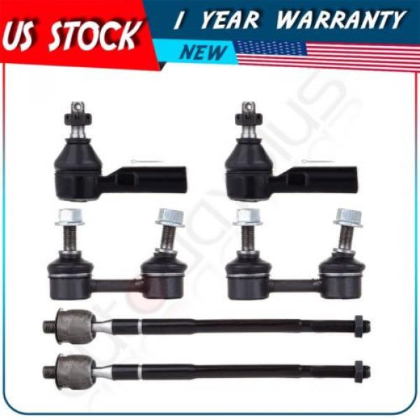 Suspension 4 Tie Rod Ends 2 Sway Bar Link for 1993-2002 Toyota Corolla #1 image