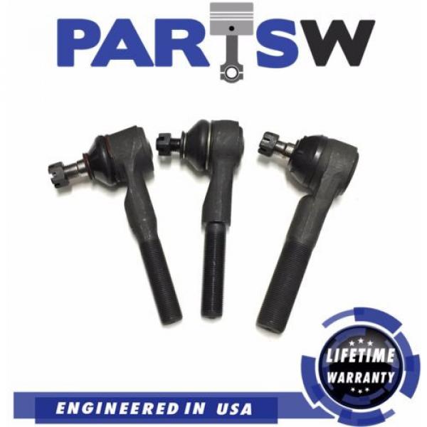 3 Pc Steering Kit for Cherokee Comanche Grand Cherokee TJ Wrangler Tie Rod Ends #1 image