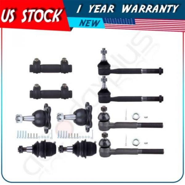 10 Pcs Suspension Ball Joint Tie Rod Ends Kit for 96-99 Chevrolet K1500 Suburban #1 image