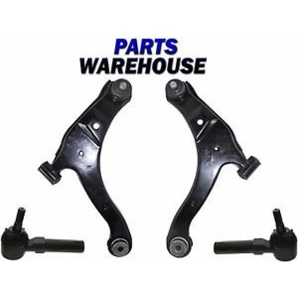 4 Piece Kit Front Lower Control Arms w/Ball Joints &amp; Outer Tie Rod Ends Passe... #1 image