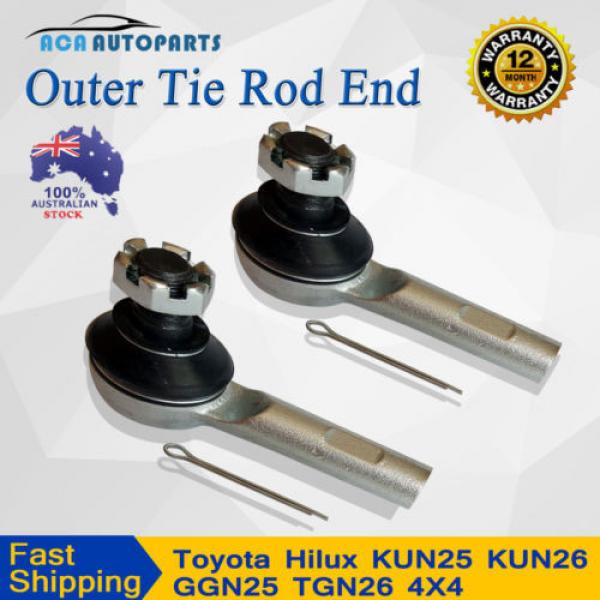 2 Outer Tie Rod Ends Toyota Hilux KUN26 GGN25 KUN25 TGN26 4x4 Front Ute 05-16 #1 image