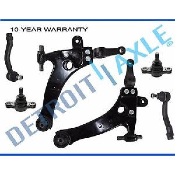 New 6pc Lower Control Arms + Ball Joints + Outer Tie Rod Ends for Hyundai Sonata #1 image