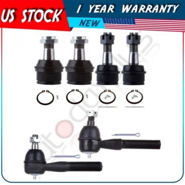 6 Pcs Suspension Kit for 1980-1996 Ford F-150 4WD Ball Joint Tie Rod End #1 image