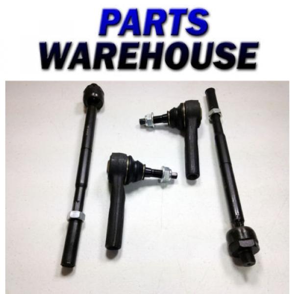 4 Piece Kit 2 Inner 2 Outer Front Tie Rod Ends For Dodge #1 image