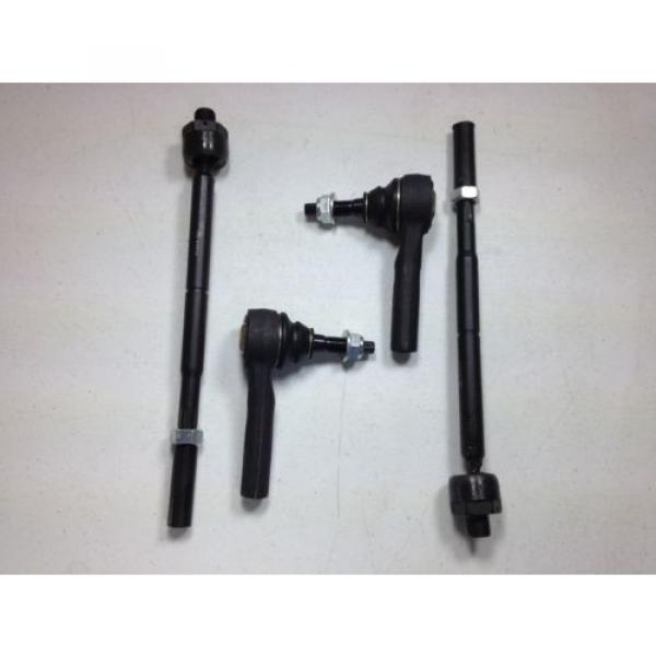 4 Piece Kit 2 Inner 2 Outer Front Tie Rod Ends For Dodge #2 image