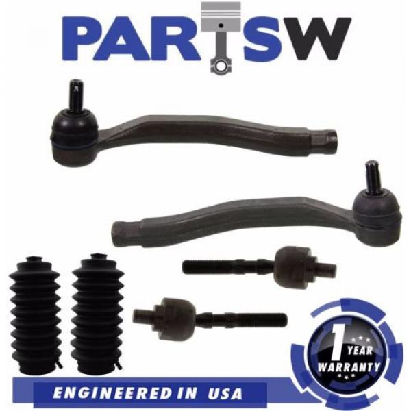 Brand NEW 6pc Front Inner &amp; Outer Tie Rod Ends + Boot Kit for Honda Prelude #1 image