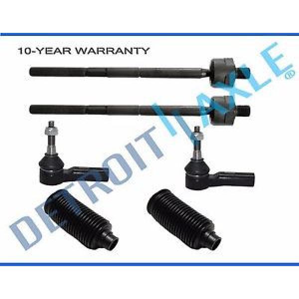 NEW 6pc Outer &amp; Inner Tie Rod + Rack &amp; Pinion Boots Kit  04-06 Dodge Durango 4x4 #1 image