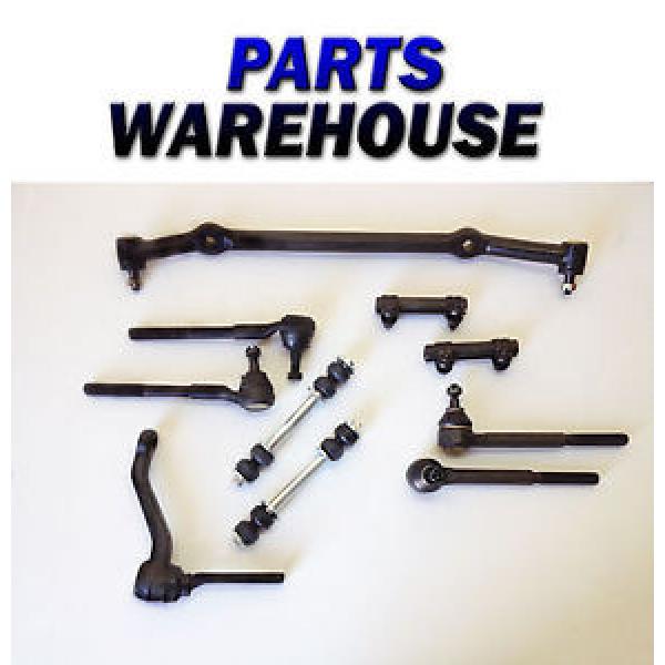 10 Piece Kit Inner &amp; Outer Tie Rod Ends, Adjusting Sleeves, Sway Bar Links, C... #1 image