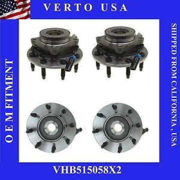 2 Front Wheel Hub &amp; Bearing Assembly GMC Trucks 4x4 8-Lug VHB515058X2 #1 image