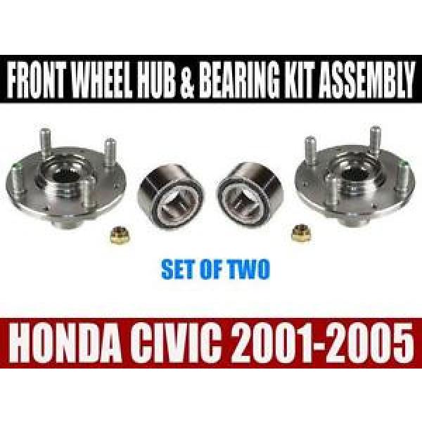 Honda Civic Front Wheel Hub And Bearing Kit Assembly 2001-2005  SET OF TWO #1 image