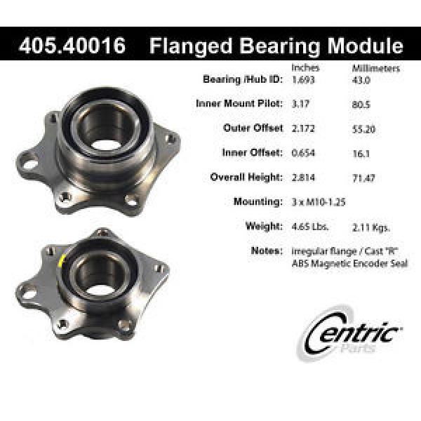 Wheel Bearing and Hub Assembly Rear Left Centric fits 04-11 Honda Element #1 image