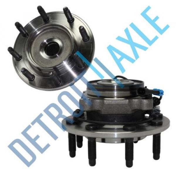 Pair (2) NEW Front Wheel Hub &amp; Bearing Assembly Sierra Silverado Suburban 8 Lug #1 image