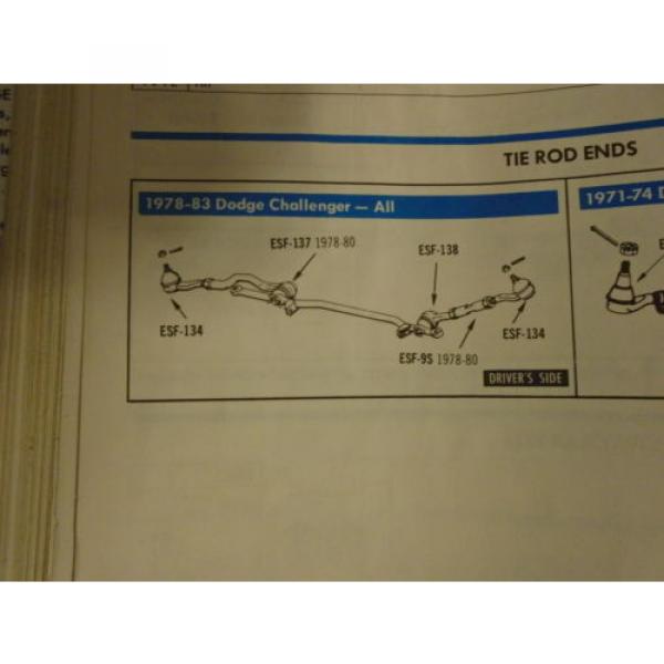 MOOG TIE ROD END RIGHT INNER  ESF137  FITS 1978-1983  CHALLENGER COLT SAPPORO #2 image