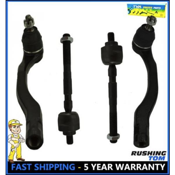 4 Pc Kit Inner &amp; Outer Tie Rod End Front Left Driver Right Passenger Honda Acura #1 image