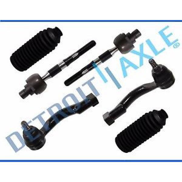 NEW 6pc Inner + Outer Tie Rod End + Rack &amp; Pinion Boots for 2003-09 Kia Sorento #1 image