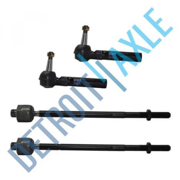 Brand New 4pc Front Inner and Outer Tie Rod Ends for Buick Chevy Pontiac Saturn #1 image