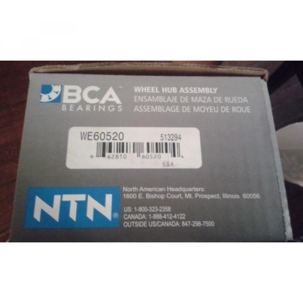 BCA Bearing WE60520  NTN Front WHEEL Hub Assembly  ORIGINAL BOX #2 image